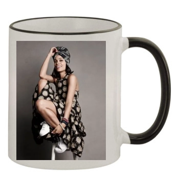 Rosario Dawson 11oz Colored Rim & Handle Mug