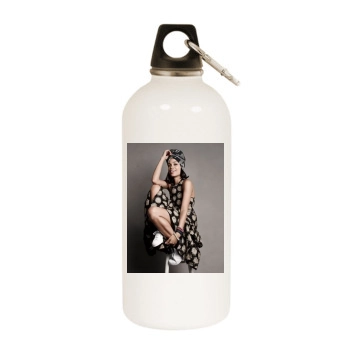 Rosario Dawson White Water Bottle With Carabiner