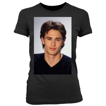 James Franco Women's Junior Cut Crewneck T-Shirt