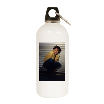 James Franco White Water Bottle With Carabiner