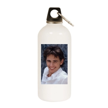 James Franco White Water Bottle With Carabiner