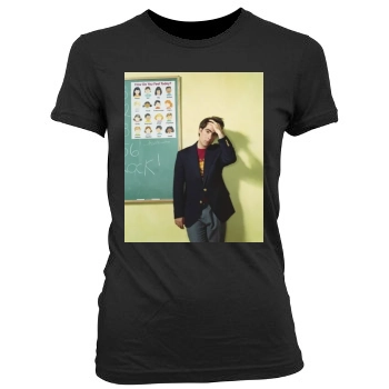 Jason Schwartzman Women's Junior Cut Crewneck T-Shirt