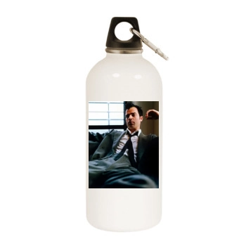 Justin Theroux White Water Bottle With Carabiner