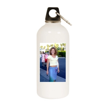 Elisa Donovan White Water Bottle With Carabiner