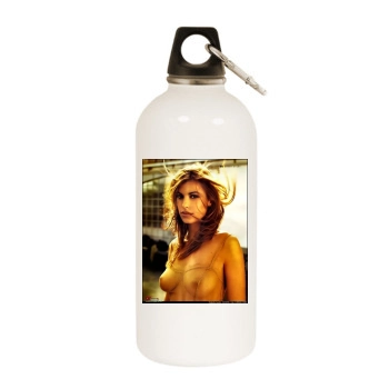 Elisabetta Canalis White Water Bottle With Carabiner