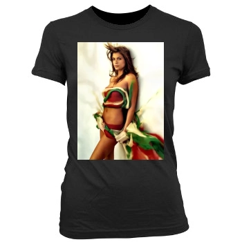 Elisabetta Canalis Women's Junior Cut Crewneck T-Shirt