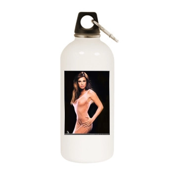 Elisabetta Canalis White Water Bottle With Carabiner