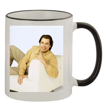 John Travolta 11oz Colored Rim & Handle Mug