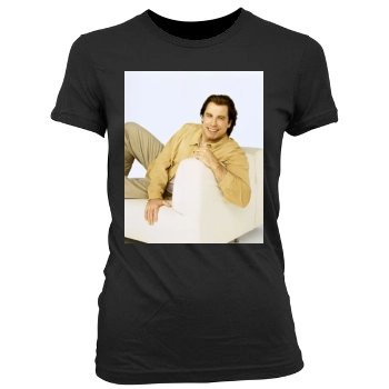 John Travolta Women's Junior Cut Crewneck T-Shirt