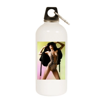 Elise Crombez White Water Bottle With Carabiner