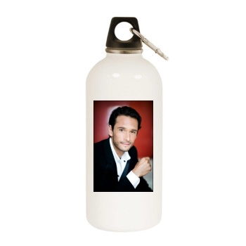 Rodrigo Santoro White Water Bottle With Carabiner