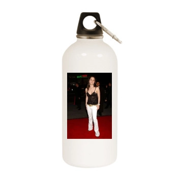 Eliza Dushku White Water Bottle With Carabiner