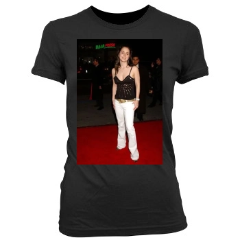 Eliza Dushku Women's Junior Cut Crewneck T-Shirt