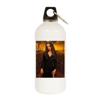 Eliza Dushku White Water Bottle With Carabiner