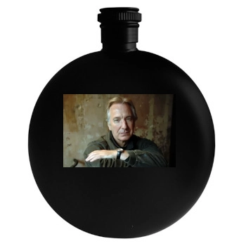 Alan Rickman Round Flask