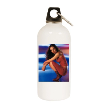 Eliza Dushku White Water Bottle With Carabiner