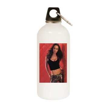 Eliza Dushku White Water Bottle With Carabiner