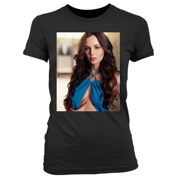 Eliza Dushku Women's Junior Cut Crewneck T-Shirt