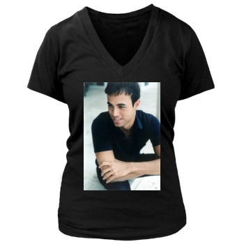 Enrique Iglesias Women's Deep V-Neck TShirt