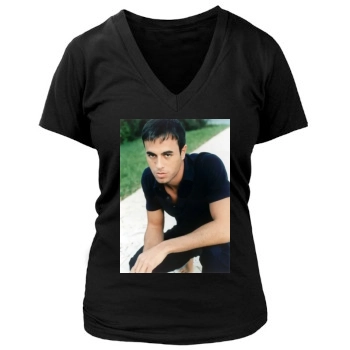 Enrique Iglesias Women's Deep V-Neck TShirt