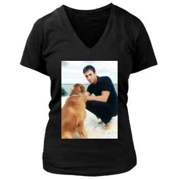 Enrique Iglesias Women's Deep V-Neck TShirt