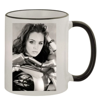 Eliza Dushku 11oz Colored Rim & Handle Mug