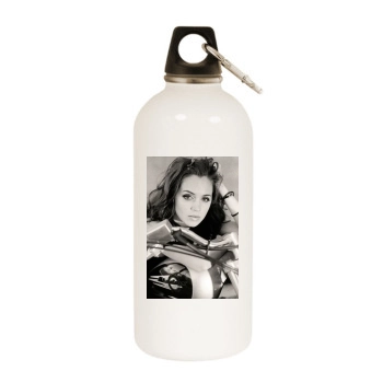 Eliza Dushku White Water Bottle With Carabiner