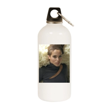 Elizabeth Berkley White Water Bottle With Carabiner