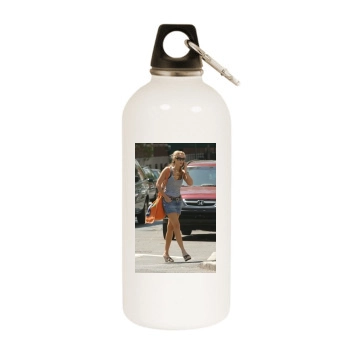 Elizabeth Berkley White Water Bottle With Carabiner