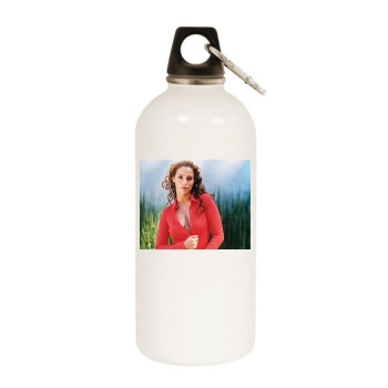 Elizabeth Berkley White Water Bottle With Carabiner