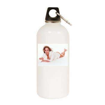 Elizabeth Berkley White Water Bottle With Carabiner