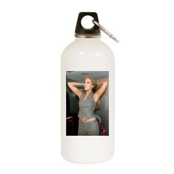 Elizabeth Berkley White Water Bottle With Carabiner