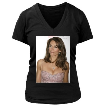 Elizabeth Hurley Women's Deep V-Neck TShirt