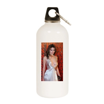 Elizabeth Hurley White Water Bottle With Carabiner