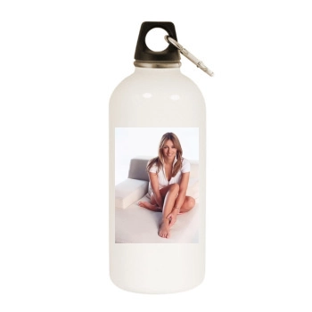 Elizabeth Hurley White Water Bottle With Carabiner