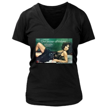 Elizabeth Hurley Women's Deep V-Neck TShirt