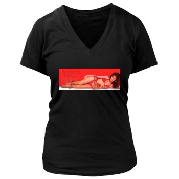 Elizabeth Hurley Women's Deep V-Neck TShirt