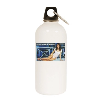 Elizabeth Hurley White Water Bottle With Carabiner