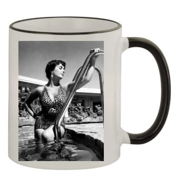 Elizabeth Taylor 11oz Colored Rim & Handle Mug