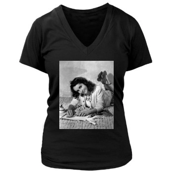 Elizabeth Taylor Women's Deep V-Neck TShirt