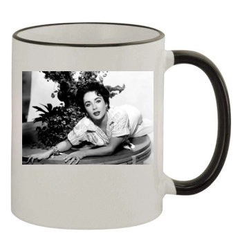 Elizabeth Taylor 11oz Colored Rim & Handle Mug