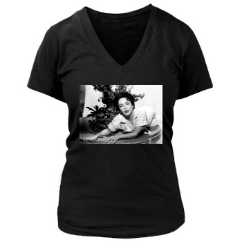 Elizabeth Taylor Women's Deep V-Neck TShirt