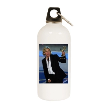 Ellen DeGeneres White Water Bottle With Carabiner