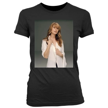 Ellen Pompeo Women's Junior Cut Crewneck T-Shirt