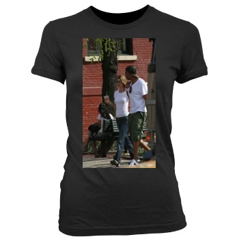 Ellen Pompeo Women's Junior Cut Crewneck T-Shirt