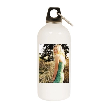 Emilie de Ravin White Water Bottle With Carabiner