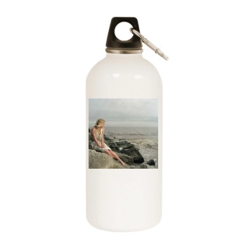 Emilie de Ravin White Water Bottle With Carabiner