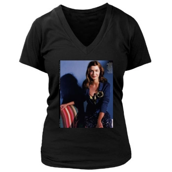 Emily Blunt Women's Deep V-Neck TShirt