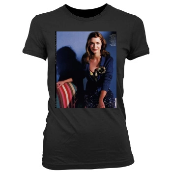 Emily Blunt Women's Junior Cut Crewneck T-Shirt