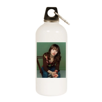 Emily Browning White Water Bottle With Carabiner